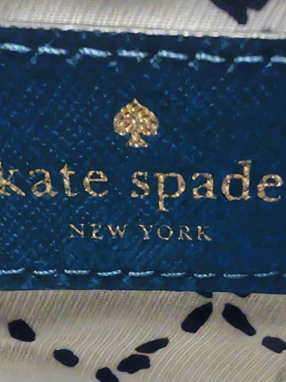 kate spade deep teal dome satchel with gold-tone accents